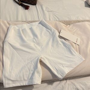 Lululemon Athletica White Bike Shorts